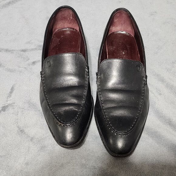 Tod's Loafer Shoes Women's 7 Black Leather Pointed Toe Low Heels Italy - Picture 2 of 15